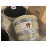 17 inch resin whiskey barrel planter X2