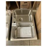 33" x 22" Stainless Single Bowl Kitchen Sink