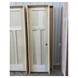 24" x 80" LH Poplar 3-Panel Interior Door