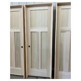 28" x 80" RH Poplar 3-Panel Interior Door
