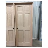 30" x 80" RH Oak 6- Panel Interior Door