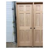 28" x 80" LH Oak 6- Panel Interior Door