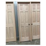 24" x 80" LH Oak 6- Panel Interior Door