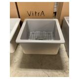 18" Gray Fireclay Single Bowl Sink
