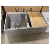 33" Gray Fireclay Workstation Kitchen Sink