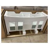 61" Double Bowl Vanity White