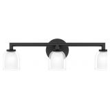 Ashley 3-Bulb Vanity Light in Black