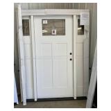 Craftsman Style Black Leaded Entry System L.H