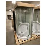 36" x 36" White Fancy Corner Shower Unit
