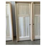 32" x 80" LH Poplar 3-Panel Interior Door