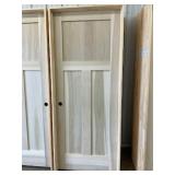 32" x 80" RH Poplar 3-Panel Interior Door