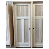 30" x 80" LH Poplar 3-Panel Interior Door