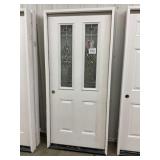 36" x 80" RH Fiberglass Twin-Lite Exterior Door