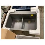 33" Double Bowl Top Mount Composite Kitchen Sink