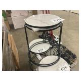Ceramic top plant stand X2