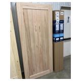 36" x 80" White Cedar Barn Door w/ Hardware x 2