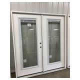 72" x 80" LH Fiberglass French Door w/ Blinds
