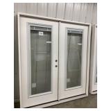 72" x 80" LH Fiberglass French Door w/ Blinds