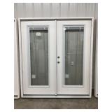 72" x 80" RH Fiberglass French Door w/ Blinds