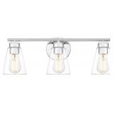 Ashley 3-Bulb Vanity Light in Chrome