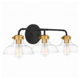 Ashley 3-Bulb Vanity Light in Black x 2