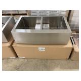 Stainless 50/50 33" Double Bowl Farm Sink