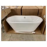 White Acrylic Contemporary Free Standing Tub