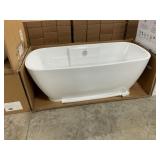White Acrylic Contemporary Free Standing Tub