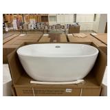 White Acrylic Contemporary Free Standing Tub