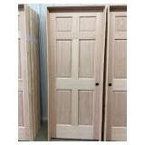 32" x 80" LH Oak 6- Panel Interior Door