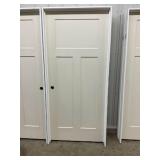 36" x 80" RH 3-Panel Square Top MDF Interior Door