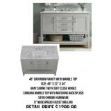 48" Bathroom Vanity With Marble Top