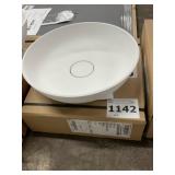 15-3/4" White Round Sink x2