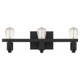 Ashley 3-Bulb Vanity Light in Black