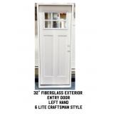 32" LH Fiberglass Exterior Entry Door