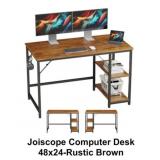 Joiscope Computer Desk 48x24-Rustic Brown