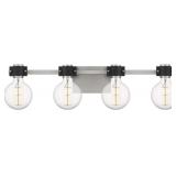 Quoizelï¿½ 4-Bulb Vanity Light in Nickel