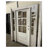 6 Lite Clear Glass Entry System L.H