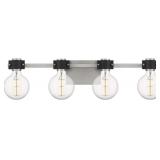 Quoizelï¿½ 4-Bulb Vanity Light in Nickel