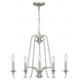 Ashley 5-Bulb Chandelier in Nickel