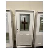 36" x 80" RH Fiberglass 1/2-Deco Exterior Door