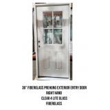 36" RH Fiberglass Prehung Exterior Entry Door