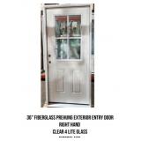 36" RH Fiberglass Prehung Exterior Entry Door