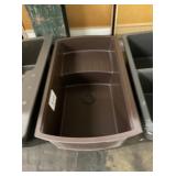 33" x 19" Brown Sink w/ Drying Station