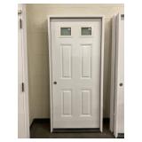 36" x 80" LH Fiberglass 6-Panel Exterior Door
