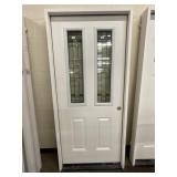 36" x 80" RH Fiberglass 4-Panel Deco Ext. Door