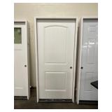 36" x 80" LH Fiberglass Arch Top Exterior Door