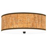 Ashley 3-Bulb Flush Mount in Black x 2