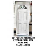 32" RH Fan Lite Fiberglass Exterior Entry Door