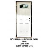 32" LH Fiberglass Exterior Entry Door